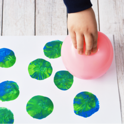 Balloon Stamped Earth - I Heart Arts N Crafts