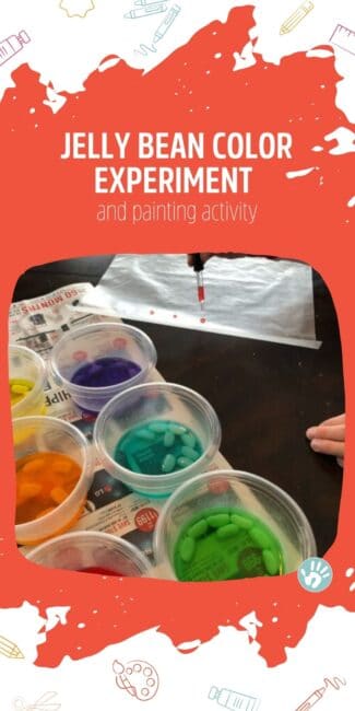 Check out this cool colored jelly bean experiment that turns into a bonus eye dropper painting activity! Lots of learning with jelly beans!