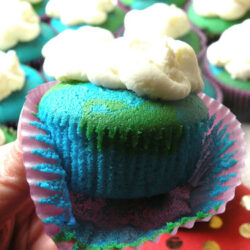 Earth Day Cupcakes with Clouds - Mrs. Fields