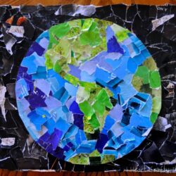 Paper Earth Collage - I Heart Crafty Things