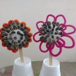 Sunflower Seed Styrofoam Flower - Hands On As We Grow
