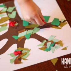 Torn Paper Apple Tree - Hands On As We Grow