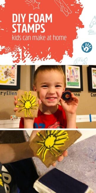 A simple how to guide to for DIY foam stamps kids can make at home that’s so easy you won’t believe it! Make anything your kids can imagine.