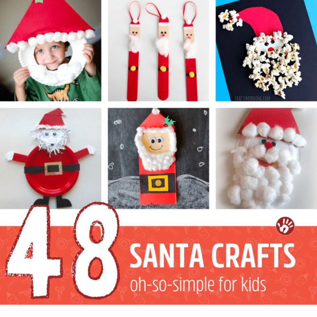 48 Simple Santa Crafts for Kids to Make