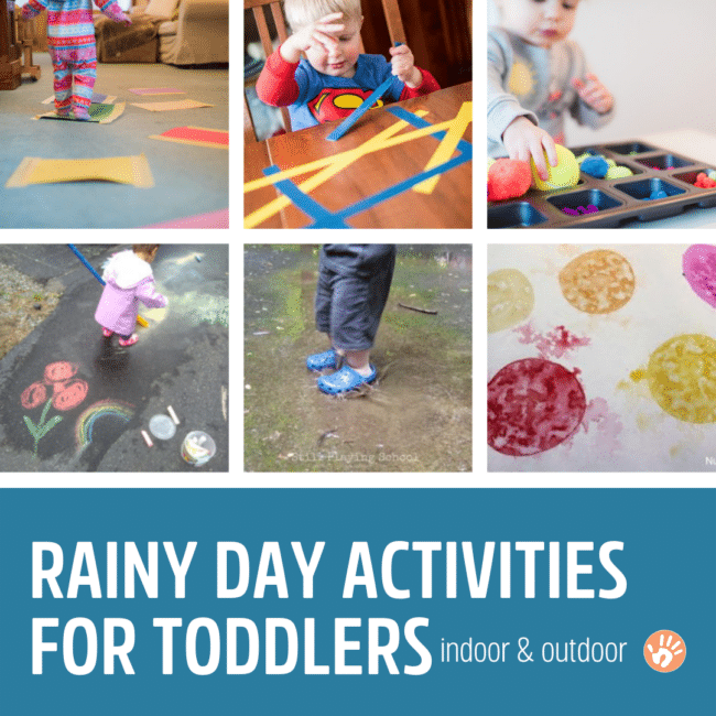 Outdoor rainy day activities for toddlers to do