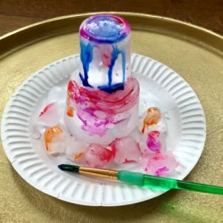Ice Painting Process Art for Kids