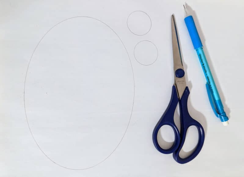 Draw your shapes before cutting them out.