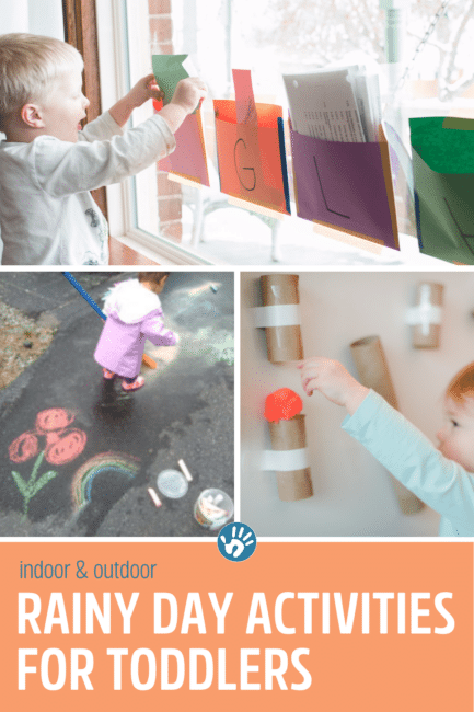 Stuck inside? Keep the fun going even when it's raining outside with super fun activity ideas for toddlers!