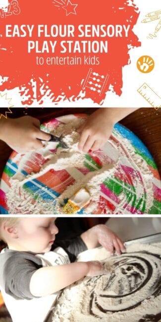 easy flour sensory play for toddlers to keep kids entertained (and how to be okay with the mess)