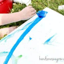 Frozen Ice Cube Painting for Messy Play