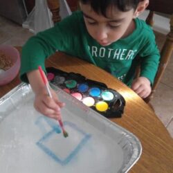 Ice Painting for Mess Free Fun