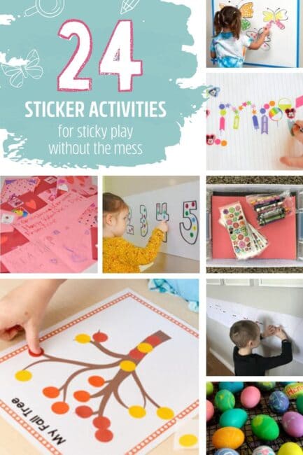 These simple and fun sticker activities are great for all ages and stages, as stickers are all around fun for everyone (plus they are fantastic for fine motor skills).