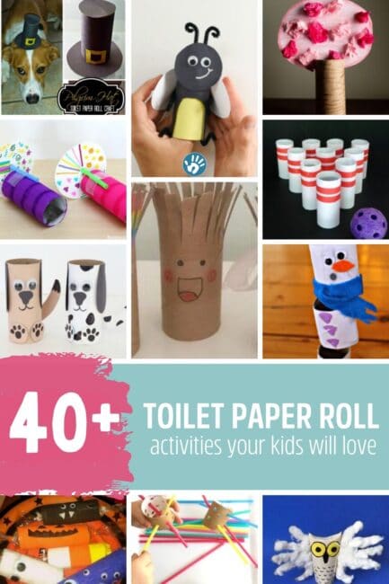 Start saving those empty toilet paper rolls and give some of these 40 totally fun activities for kids to do at home using those recyclables!