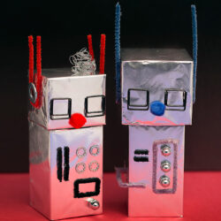 Aluminum Foil Robots - Molly Moo Crafts
