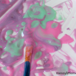Colorful Yogurt Paint - Messy Little Monster