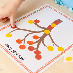 dot sticker tree craft - Fun Learning for Kids