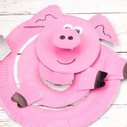 Paper Plate Pig Twirler - Kids Craft Room