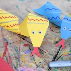 Paper Twirl Snakes - Our Kid Things