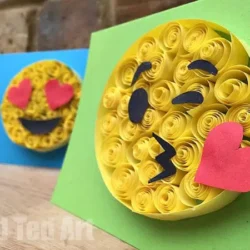 Quilled Emojis - Red Ted Art