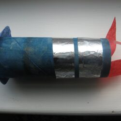 Toilet Paper Roll Rocket Craft for Kids