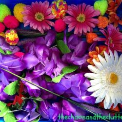 Silk Flower Sensory Bin - The Chaos and the Clutter