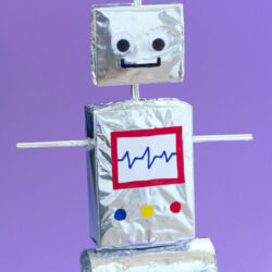 Tin Foil Box Robot - Doodle and Stitch