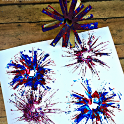 Toilet Paper Roll Fireworks Painting - Crafty Morning