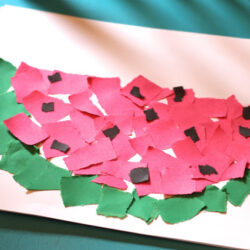 Torn Paper Watermelon - The Chirping Moms