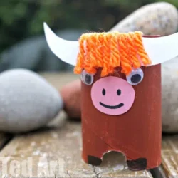 Yak Animal Toilet Paper Roll Craft for Kids