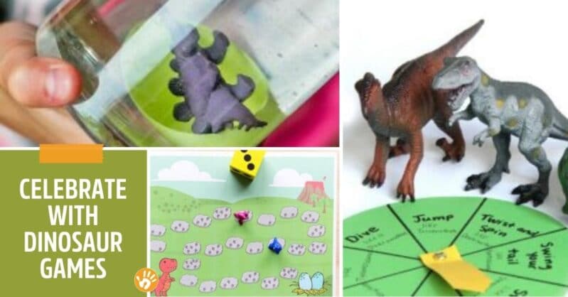 Fun dinosaur themed games perfect for dinosaur day with your family!