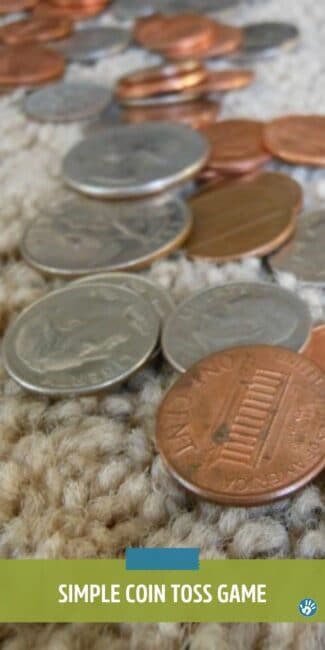 Simple Coin Toss Game for teaching kids about money