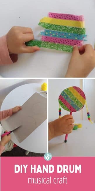 diy simple hand drum for kids to make