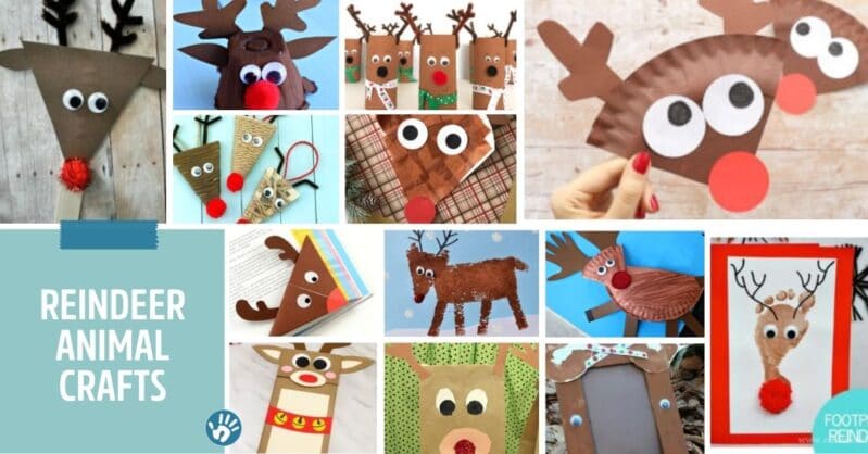 reindeer crafts for kids - plus more arctic animal crafts!