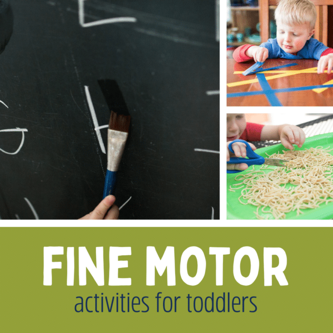 activities to work on fine motor skills with 2-3 year olds