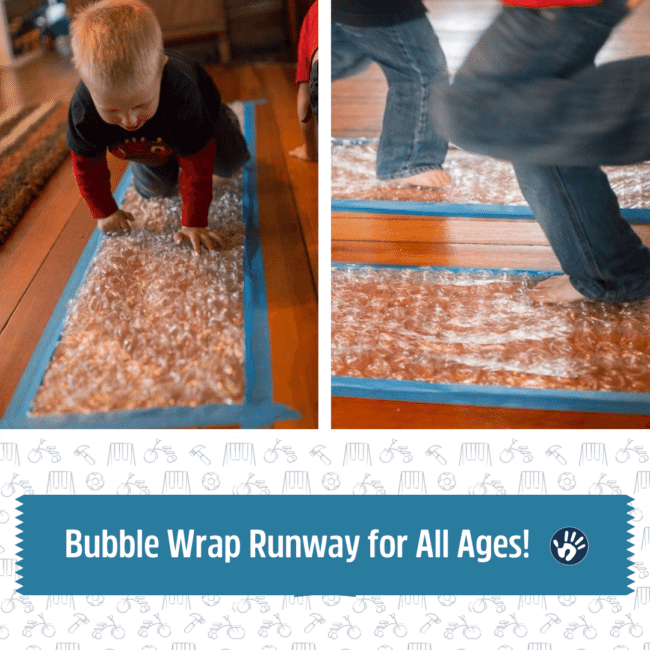 bubble wrap runway activity for all ages