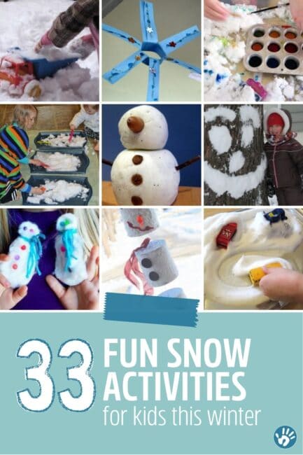 32 snow activities for kids to have a whole day or week of winter fun! These are great winter activities for the kids to do all about snow.