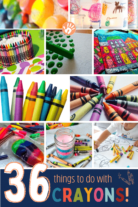 What to do with crayons? Besides coloring, you can create art and crafts with crayons, or even learn or play activities with crayons.