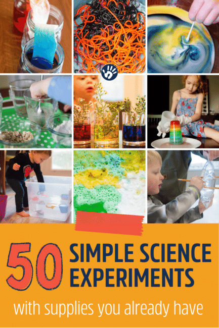 Try these 50 simple science experiments for kids that use supplies you already have at home!