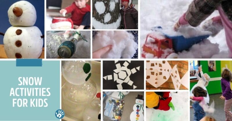 32 snow activities for kids to have a whole day or week of winter fun! These are great winter activities for the kids to do all about snow.