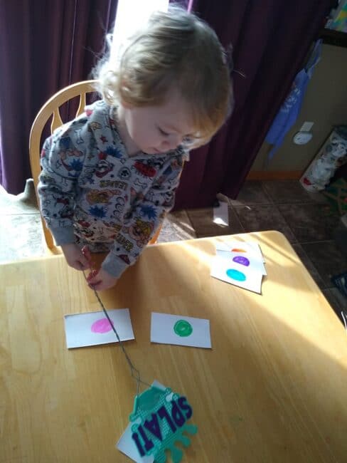 Play this simple swat game with toddlers too! Try colors. Or play SPLAT! with grade schoolers and call out math equations!