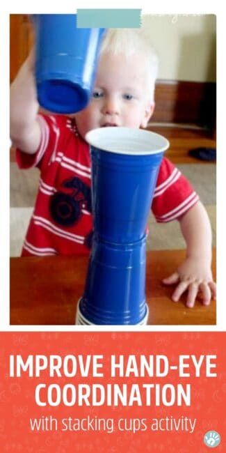 Knocking Down Cup Towers {Baby Playtime} - Toddler Approved