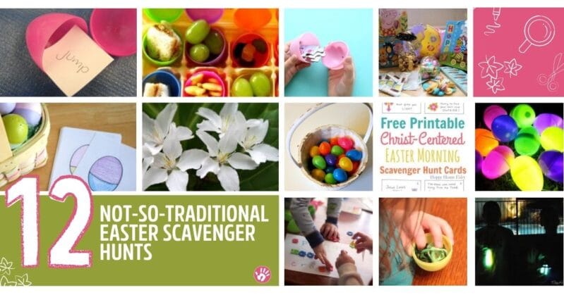 Some fun Easter scavenger hunt ideas for kids to do to celebrate Easter! Way more than just a traditional egg hunt to do on Easter morning!