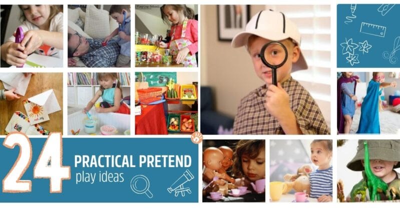 Some not-so-extravagant pretend play ideas that you can do to help engage your child's imagination a bit if you're stuck like I was.