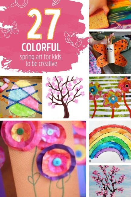 27 colorful spring ideas for kids to make art