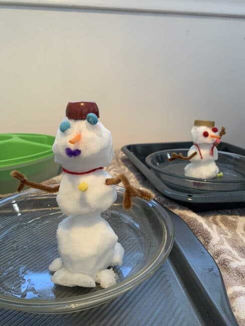 Bring winter inside and add some learning! 

Just build a snowman and measure it as it melts away. So simple. So fun.