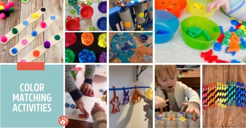 There are so many fun ways to teach colors to toddlers through activities. Enjoy these simple activities to match, sort and play with colors!