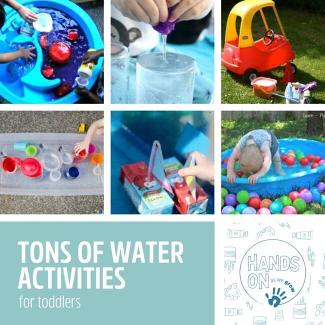 Stay cool this summer with 15 fun water activities just for toddlers!  Create, Learn, Move, and beat the heat!