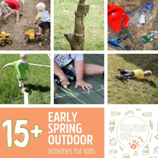 The snow's melting and it's time to play outside! Try these simple early spring outdoor activities with your kids right now!