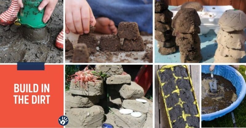 Get outside and play in the dirt with your kids! Try these creative ways to build in the dirt and have fun!