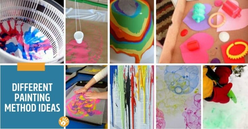 Try different methods of painting to
Kids interested and creative!